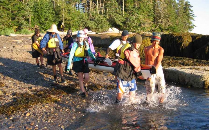 sea kayak adventures for teens in maine